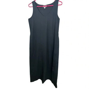 J.‎ Jill Perfect Pima Black Sleeveless Maxi Long Dress Full Length
